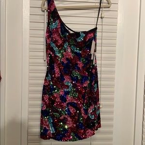 One shoulder party dress